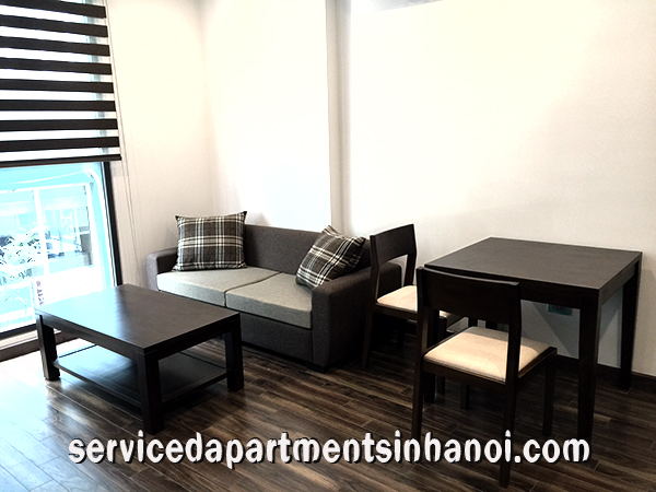 Cho thuê căn hộ dịch vụ mới, thiết kế đẹp bao gồm 1 phòng ngủ tại Kim Mã