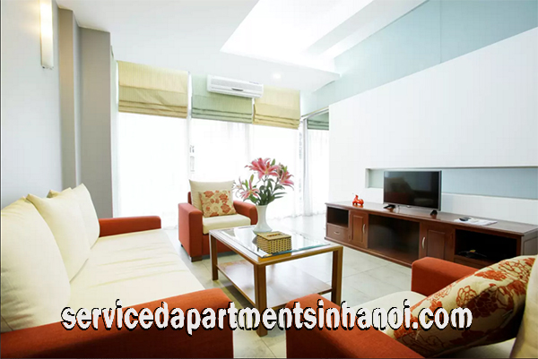 Cho thuê căn hộ dịch vụ 2 phòng ngủ khu vực hồ Trúc Bạch,Ba Đình