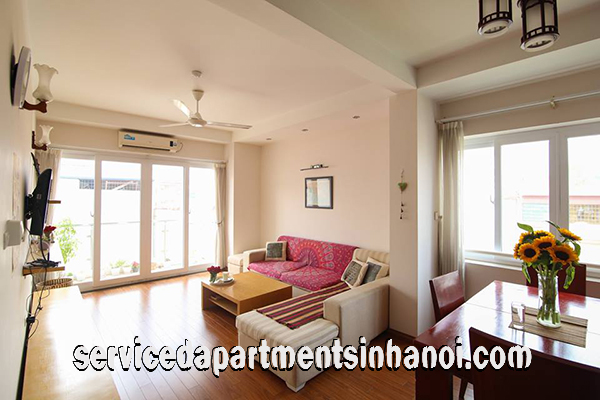 Cho thuê căn hộ dịch vụ 2 phòng ngủ rộng rãi tại trung tâm quận Ba Đình