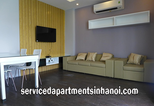 Cho thuê căn hộ dịch vụ hoàn toàn mới hai phòng ngủ tại phố Đặng Thai Mai, Tây Hồ