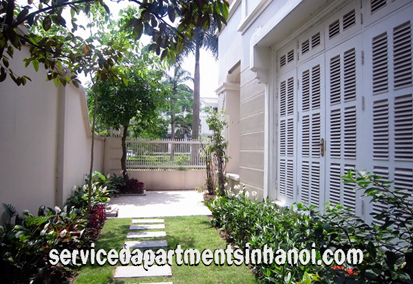 Villa 4 phòng ngủ cho thuê với vườn đẹp Trong Lô T1, Ciputra Hanoi International 4