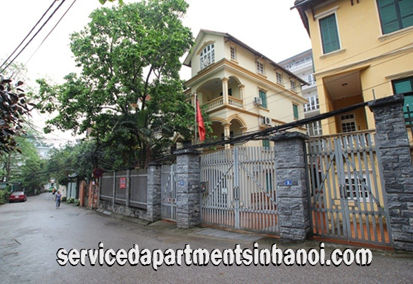 Villa năm phòng ngủ cho thuê trong một con hẻm yên tĩnh của Tô Ngọc Vân, Tây Hồ