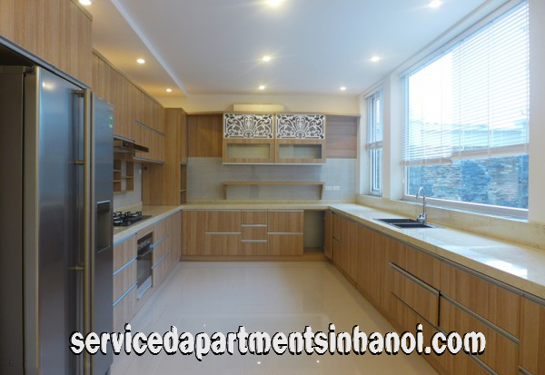Villa phong cách hiện đại, 4 phòng ngủ cho thuê tại Tây Hồ, Hà Nội, có nhà để xe ô tô 4