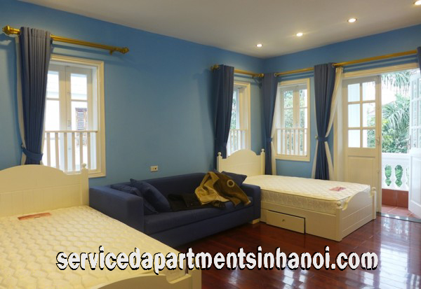 Villa phong cách hiện đại, 4 phòng ngủ cho thuê tại Tây Hồ, Hà Nội, có nhà để xe ô tô 8