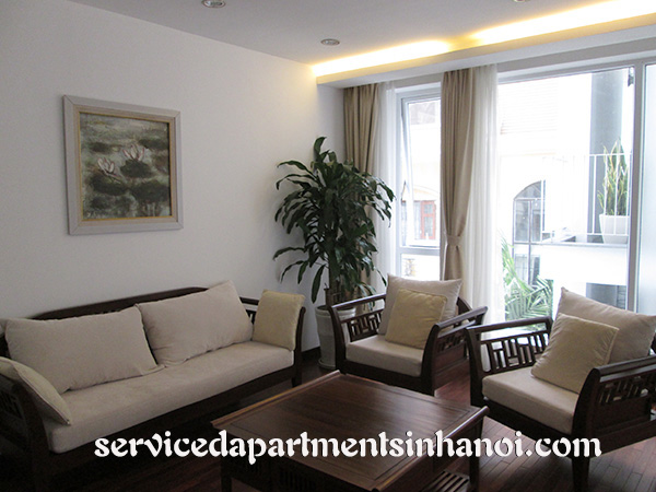 Căn hộ dịch vụ sạch sẽ và tươi sáng ở đường Đặng Thai Mai cho thuê 1