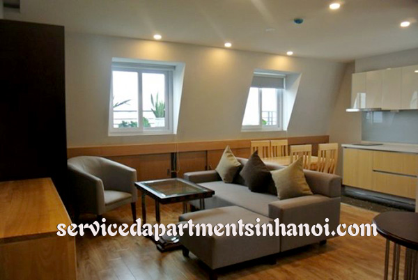 Căn hộ dịch vụ một phòng ngủ hiện đại cho thuê tại Ba Đình, cửa sổ lớn, không gian yên tĩnh