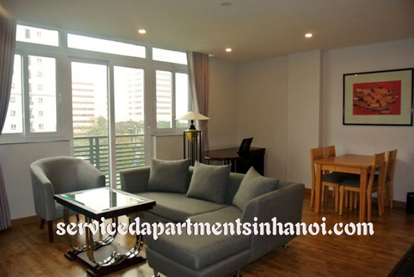 Căn hộ dịch vụ một phòng ngủ hiện đại cho thuê tại Ba Đình, cửa sổ lớn, không gian yên tĩnh 10