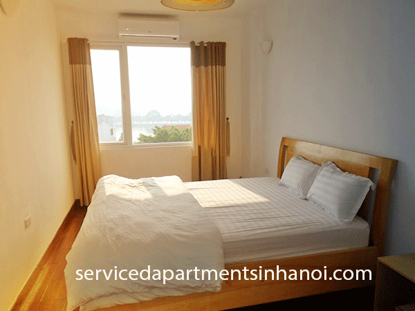 Căn hộ hai phòng ngủ ở khu vực Trúc Bạch, cao cấp, view hồ, ban công lớn cho thuê 9