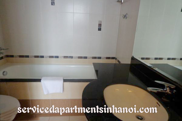 Căn hộ dịch vụ cho thuê tại Hoàn Kiếm rộng rãi hai phòng ngủ, các dịch vụ đầy đủ. 9