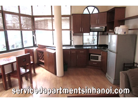 Căn hộ một phòng ngủ cho thuê tại Trúc Bạch, diện tích rộng 3