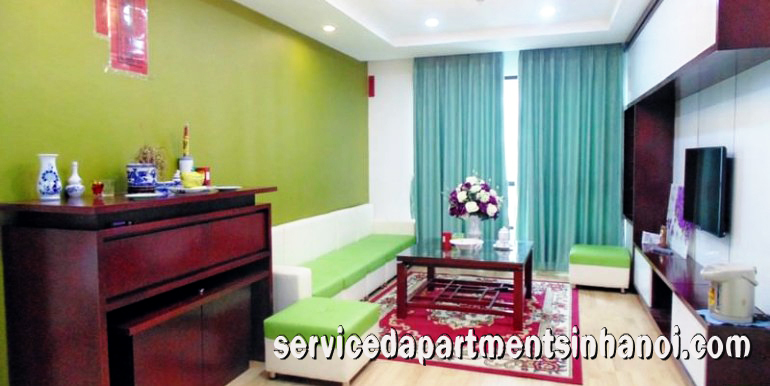 Căn hộ hai phòng ngủ cho thuê ở trên tầng cao của T2, VinHomes Times City, Giá rẻ 2