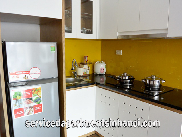Cho thuê căn hộ dịch vụ mới gồm 1 phòng ngủ đẹp tại phố Đội Cấn, Ba Đình 3