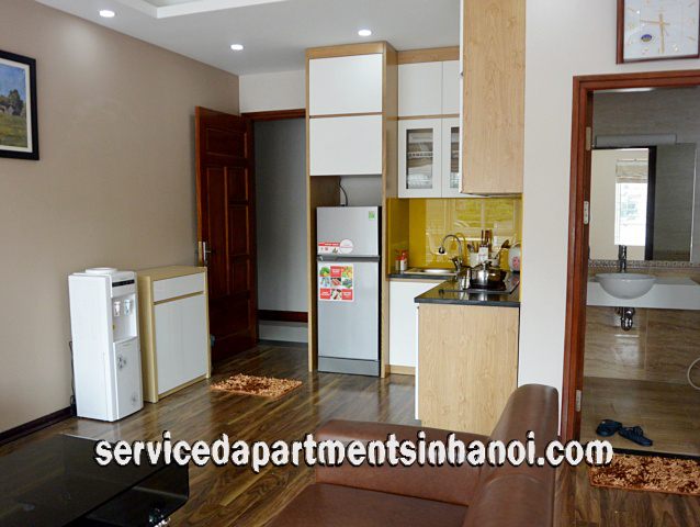 Cho thuê căn hộ dịch vụ mới gồm 1 phòng ngủ đẹp tại phố Đội Cấn, Ba Đình 4