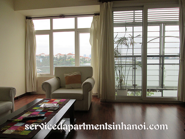 Căn hộ hai phòng ngủ view hồ cho thuê tại Tô Ngọc Vân, Tây Hồ
