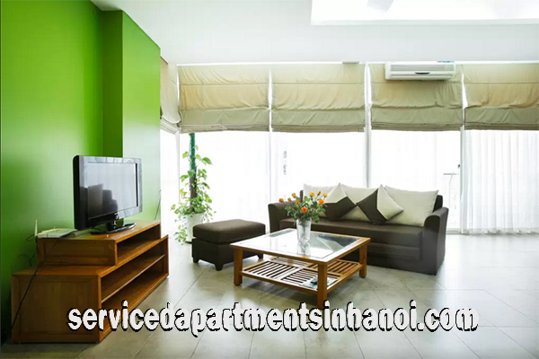 Cho thuê căn hộ dịch vụ 1 phòng ngủ cỡ lớn, nhiều ánh sáng trên đường Quán Thánh, Hoàn Kiếm 1