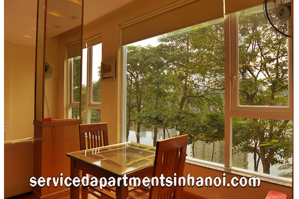 Căn hộ mới hoàn thiện 1 phòng ngủ view hồ Trúc Bạch rộng 80m2 giá 700$/tháng 5