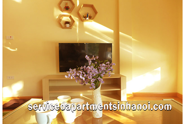 Căn hộ mới hoàn thiện 1 phòng ngủ view hồ Trúc Bạch rộng 80m2 giá 700$/tháng 6