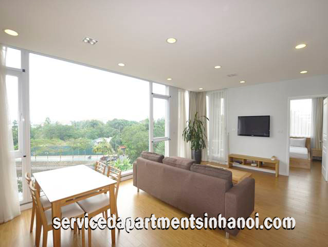 Căn hộ dịch vụ hiện đại 2 ngủ cho thuê ở đường Xóm Chùa, Tây Hồ, view đẹp 2