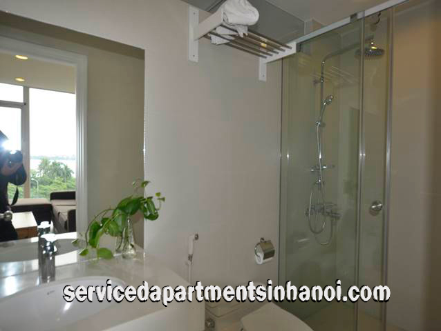 Căn hộ dịch vụ hiện đại 2 ngủ cho thuê ở đường Xóm Chùa, Tây Hồ, view đẹp 1