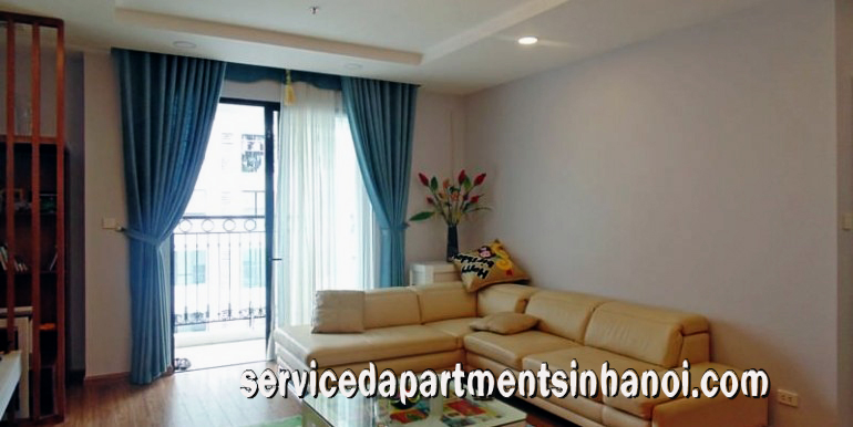 Căn hộ cho thuê với không gian mở gồm hai phòng ngủ tại tòa nhà T3, VInhomes Times City 3
