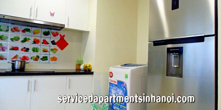 Căn hộ cho thuê với không gian mở gồm hai phòng ngủ tại tòa nhà T3, VInhomes Times City 6