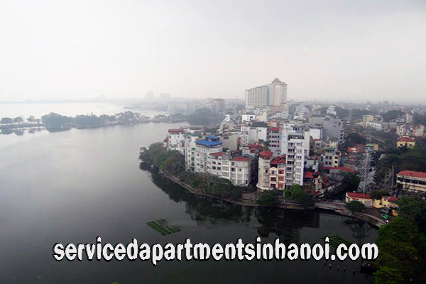 Căn hộ một phòng ngủ chất lượng cao cho thuê tại hồ Trúc Bạch với hồ bơi 10