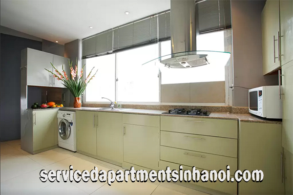 Cho thuê căn hộ dịch vụ 3 phòng ngủ khu vực hồ Trúc Bạch,Ba Đình 2