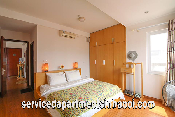 Cho thuê căn hộ dịch vụ 2 phòng ngủ rộng rãi tại trung tâm quận Ba Đình 9