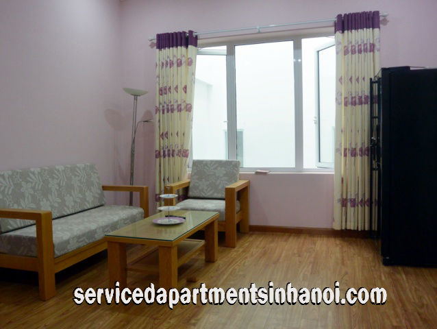 Căn hộ dịch vụ hoàn toàn mới 1 phòng ngủ cho thuê trên phố Đội Cấn, quận Ba Đình 2