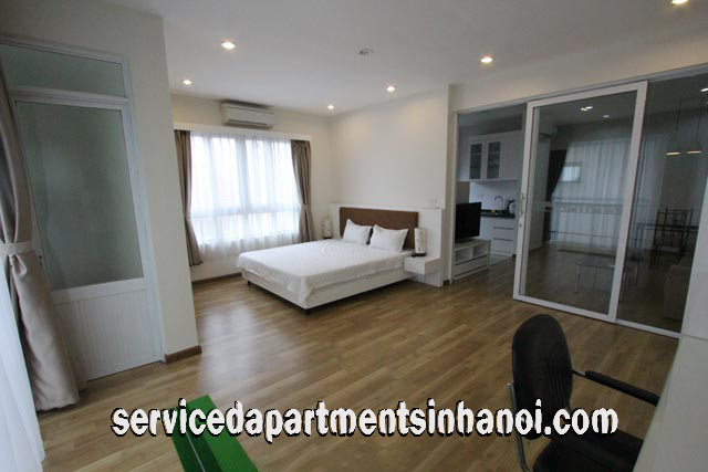 Cho thuê căn hộ dịch vụ hiện đại 1 phòng ngủ tại tòa nhà Minori, trung tâm quận Ba Đình 6