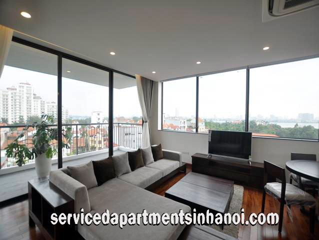 Cho thuê căn hộ dịch vụ hiện đại 3 phòng ngủ gần hồ Tây, quận Tây Hồ 3