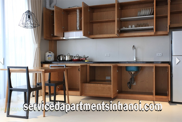 Cho thuê căn hộ dịch vụ hoàn toàn mới 2 phòng ngủ tại đường Lê Duẩn, quận Đống Đa 4