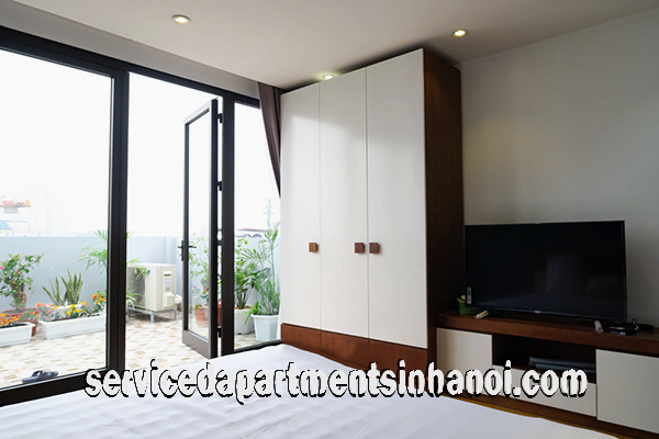 Cho thuê căn hộ 1 phòng ngủ hiện đại gần hồ Hoàng Cầu 3