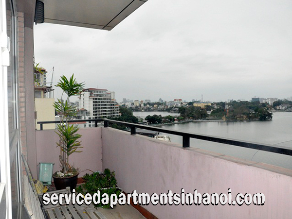 Cho thuê căn hộ 2 phòng ngủ view hồ Tây có ban công 7