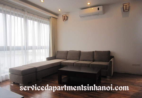 Căn hộ dịch vụ view hồ cho thuê tại Xóm Chùa, Tây Hồ, 2 giường, đầy đủ dịch vụ 1