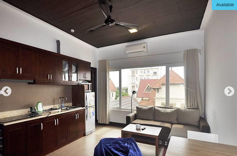 Cho thuê căn hộ dịch vụ đầy đủ nội thất, nhiều ánh sáng tự nhiên tại Tây Hồ 2