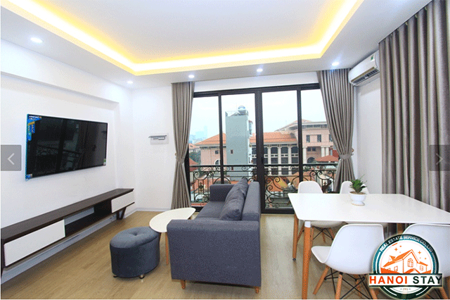 Cho thuê căn hộ 2 phòng ngủ hiện đại tại Trần Phú, Ba Đình 4