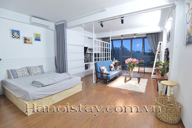 Cho thuê căn hộ dịch vụ mới 1 phòng ngủ gần Lăng Bác 3