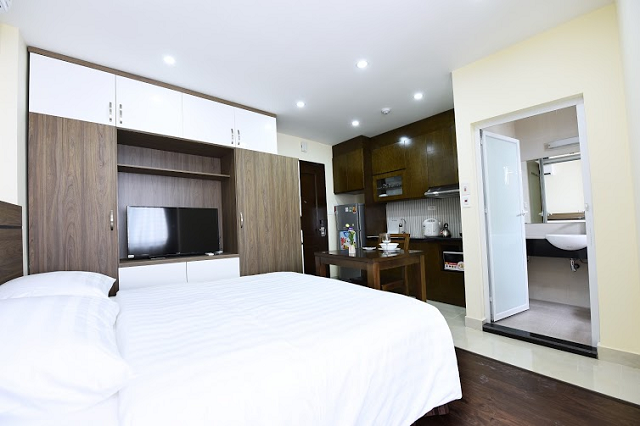 Cho thuê căn hộ studio đẹp sáng gần Hoàng Quốc Việt, Cầu Giấy 4
