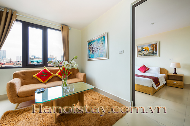 Cho thuê căn hộ dịch vụ 1 phòng ngủ full nội thất ở phố Trung Kính, quận Cầu Giấy 1