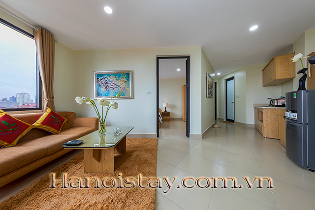 Cho thuê căn hộ dịch vụ 1 phòng ngủ full nội thất ở phố Trung Kính, quận Cầu Giấy 2