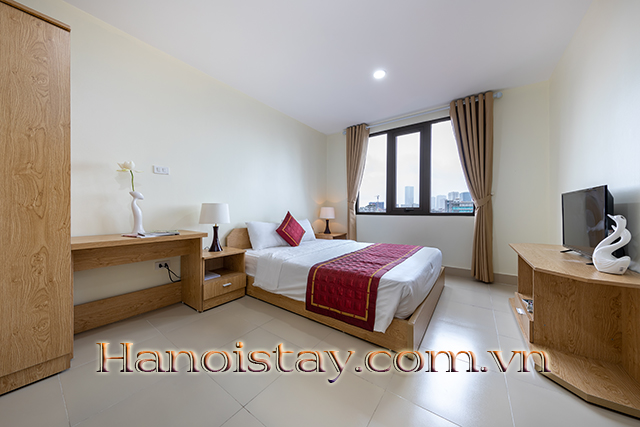 Cho thuê căn hộ dịch vụ 1 phòng ngủ full nội thất ở phố Trung Kính, quận Cầu Giấy 4
