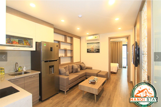 Căn hộ dịch vụ cho thuê tại phố Trần Thái Tông, Cầu Giấy với 2 phòng ngủ và đầy đủ nội thất 1