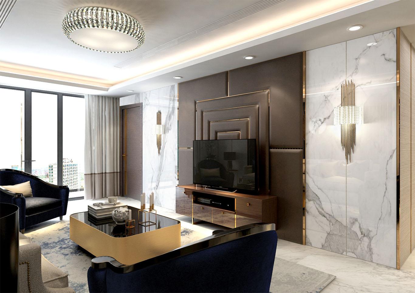Căn hộ 2 và 3 phòng ngủ tại Sunshine Center 16 Phạm Hùng cho thuê full nội thất cao cấp 4