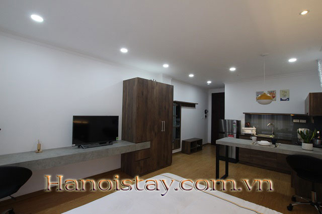 Căn hộ Studio đầy đủ nội thất, mới hoàn thiện cho thuê tại Lê Văn Hưu, Hoàn Kiếm 2