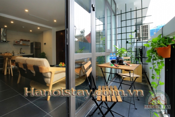 Căn hộ dịch vụ cho thuê, thiết kế hiện đại, phong cách phóng khoáng, không gian mở 5