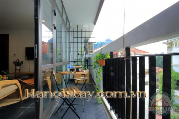 Căn hộ dịch vụ cho thuê, thiết kế hiện đại, phong cách phóng khoáng, không gian mở 12