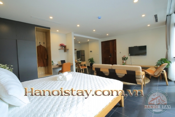 Căn hộ dịch vụ cho thuê, thiết kế hiện đại, phong cách phóng khoáng, không gian mở 17