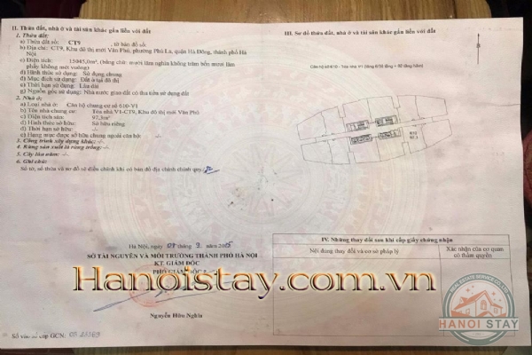 Bán căn hộ chính chủ đã có sổ đỏ ở toà V1, chung cư Victoria Văn Phú 1