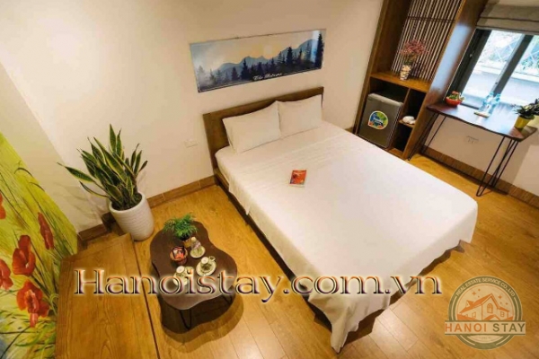 Cho thuê căn hộ có sân thượng view hồ Trúc Bạch quận Ba Đình 9